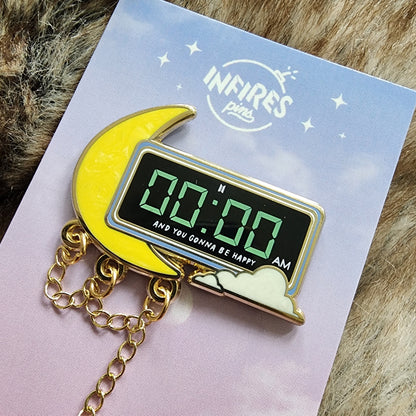 Zero O Clock 00:00 Enamel Pin