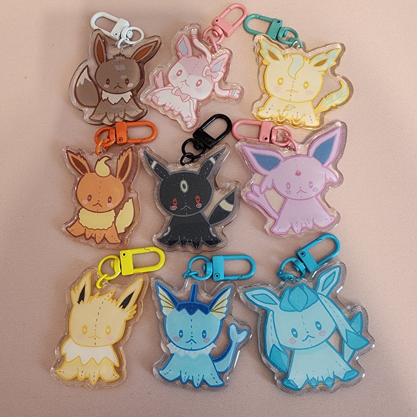 Pokemon Eevee Eeveelutions Keychain