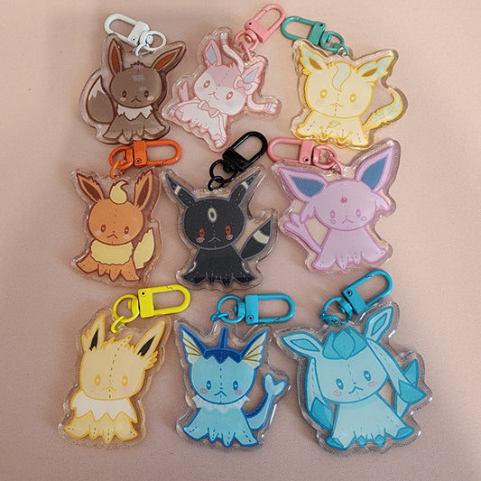 Pokemon Eevee Eeveelutions Keychain
