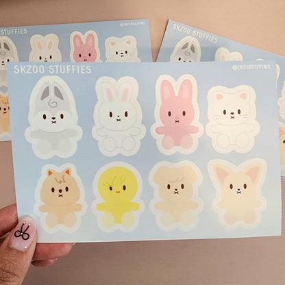 Stray Kids Stuffies Sticker Sheet