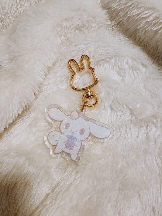 Boba Bunny Holographic Keychain