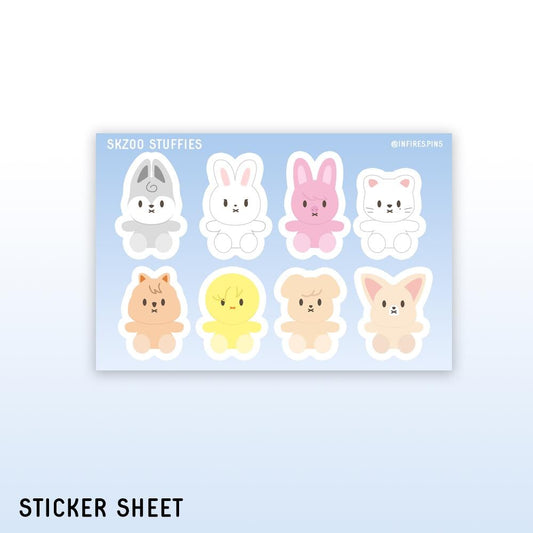 Stray Kids Stuffies Sticker Sheet
